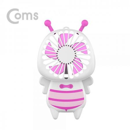 디바이스마트,컴퓨터/모바일/가전 > 가전/생활용품 > 계절가전 > 선풍기/냉풍기,Coms,리큐엠 꿀벌(허니비) 핸디선풍기 / 핑크[CS4457],핸디선풍기 / 핑크