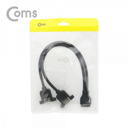 디바이스마트,케이블/전선 > USB 케이블 > 데이터케이블(MM) > 멀티/기타규격,Coms,USB 포트 3.0 Y 케이블 / 20P to USB A(F) 2Port / 30cm / 검정[BT285],20P to USB A(F) 2Port / 30cm / 검정