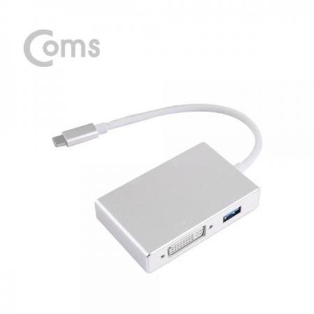 디바이스마트,컴퓨터/모바일/가전 > 네트워크/케이블/컨버터/IOT > 인터넷공유기/허브/랜카드 > USB허브/포트 확장 도킹스테이션,Coms,USB 3.1 (Type C) 컨버터(4 in 1) 4k 지원 / USB 3.0 1Port [BB115],4k 지원 / DVI / VGA / HDMI / USB 3.0 1Port