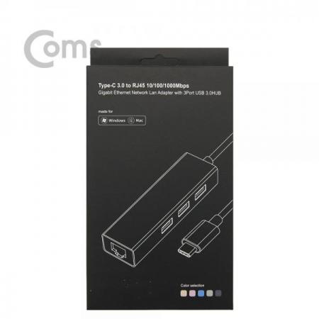디바이스마트,컴퓨터/모바일/가전 > 네트워크/케이블/컨버터/IOT > 인터넷공유기/허브/랜카드 > USB허브/포트 확장 도킹스테이션,Coms,Type C 컨버터(RJ45+USB 3.0 허브) / Giga Lan /Silver[BT341],RJ45+USB 3.0 허브/ Giga Lan /Silver