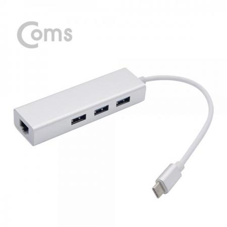 디바이스마트,컴퓨터/모바일/가전 > 네트워크/케이블/컨버터/IOT > 인터넷공유기/허브/랜카드 > USB허브/포트 확장 도킹스테이션,Coms,Type C 컨버터(RJ45+USB 3.0 허브) / Giga Lan /Silver[BT341],RJ45+USB 3.0 허브/ Giga Lan /Silver