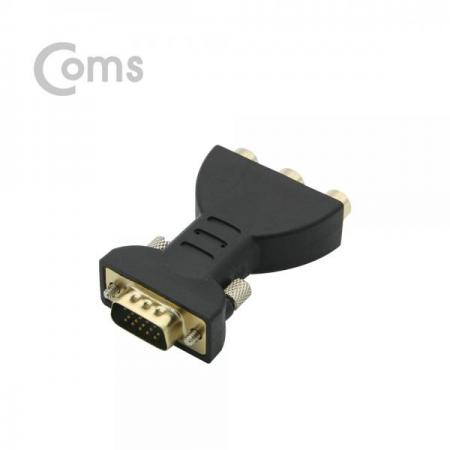 디바이스마트,케이블/전선 > 영상/음향 케이블 > HDMI/DVI 케이블,Coms,모니터 젠더 (VGA 15M / 컴포넌트 F) / VGA to 컴포넌트 [BT223],RGB(VGA) D-sub 15핀 젠더 / VGA(MALE) - 컴포넌트 FEMALE 3pin