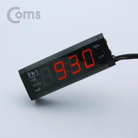 디바이스마트,컴퓨터/모바일/가전 > 게임/취미/캠핑용품 > 차량내부용품 > 실내용품,Coms,차량용 시계(전압/온도계) [BD915], 차량용 시계/전압/온도계