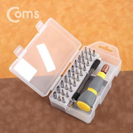 디바이스마트,수공구/전자공구/전동공구 > 작업공구 > 드라이버류 > 드라이버,Coms,드라이버 세트(+-/별/삼각/육각) / 33pcs(비트), 2990D[ID450], 드라이버 세트(+-/별/삼각/육각) / 33pcs(비트)/2990D