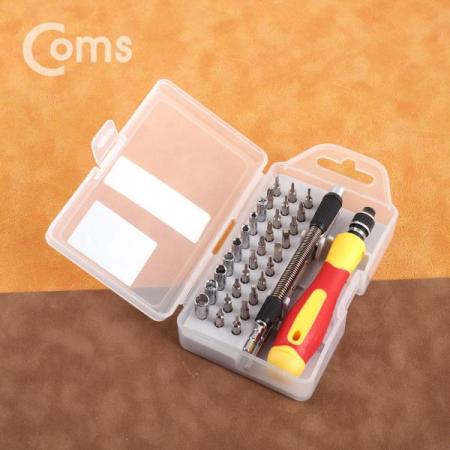 디바이스마트,수공구/전자공구/전동공구 > 작업공구 > 드라이버류 > 드라이버,Coms,드라이버 세트(+-/별/삼각/육각) / 33pcs(비트), 2028G[ID451],드라이버 세트(+-/별/삼각/육각) / 33pcs(비트)/2028G