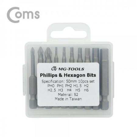 디바이스마트,수공구/전자공구/전동공구 > 작업공구 > 드라이버류 > 드라이버,Coms,오미 십자/육각비트세트) / PH0/H1.5~H6 / 50mm / 10pcs[YT2214], 오미 십자/육각비트세트/ PH0/H1.5~H6 / 50mm / 10pcs