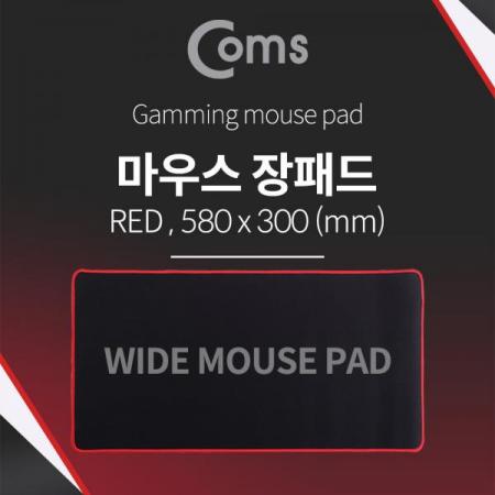디바이스마트,컴퓨터/모바일/가전 > 키보드/마우스 > 마우스패드 > 장패드,Coms,마우스 패드(장패드), 적색띠 - 60 x 30cm, 두께 5mm[BT429],마우스 패드(장패드)/적색띠/ 60 x 30cm/두께 5mm