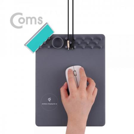 디바이스마트,컴퓨터/모바일/가전 > 스마트폰/스마트기기 > 충전기/보조배터리 > 무선충전기,Coms,마우스 패드(스마트폰 무선충전)[IF156], 마우스 패드/스마트폰 무선충전