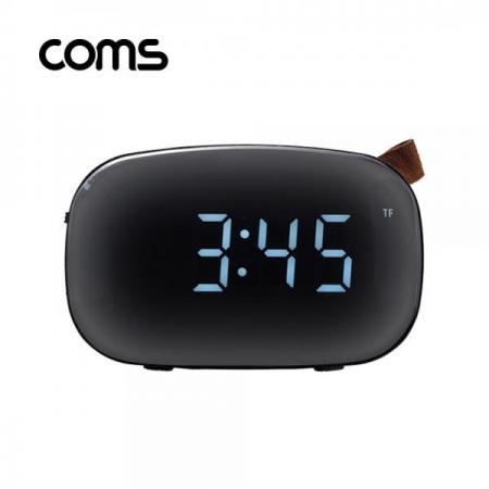 디바이스마트,컴퓨터/모바일/가전 > 음향ㆍ영상ㆍ카메라 > 블루투스 사운드 > 블루투스 스피커,Coms,듀얼 알람 블루투스 스피커(Black) 시계디스플레이 / 핸즈프리 / TF카드 / AUX 지원/ evn1[EF122],Black/시계디스플레이 / 핸즈프리 / TF카드 / AUX 지원/ evn1