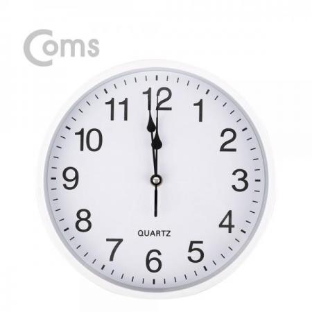 디바이스마트,컴퓨터/모바일/가전 > 가구/사무용품/공구 > 가구/데코 > 인테리어소품,Coms,쿼츠 벽시계(벽걸이용, 아날로그), 저소음, White - (대)[ID256],벽걸이용/아날로그/저소음/White /대
