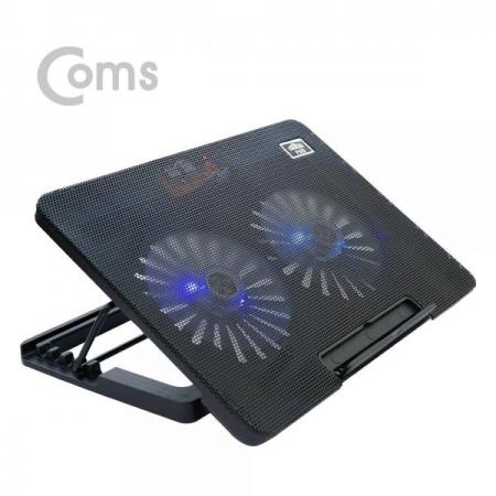 디바이스마트,,Coms,노트북 쿨러 / 쿨링패드 / 듀얼팬 / 저소음 / 16형 / 높이조절 / Black[BS106], 노트북 쿨러 / 쿨링패드 / 듀얼팬 / 저소음 / 16형 / 높이조절 / Black