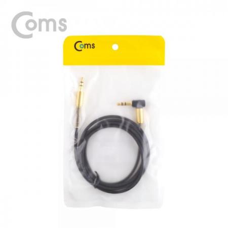 디바이스마트,케이블/전선 > 영상/음향 케이블 > 스테레오/RCA 케이블,Coms,스테레오 케이블 (3.5 M/M) 한쪽 꺾임(꺽임) 1M / Black-Gold/Stereo[NE778],3.5 M/M/한쪽 꺾임(꺽임) /1M / Black-Gold/Stereo