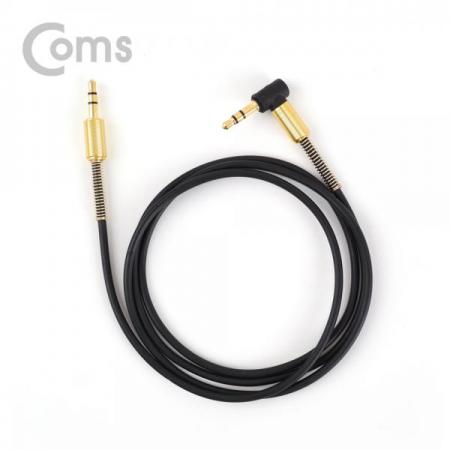 디바이스마트,케이블/전선 > 영상/음향 케이블 > 스테레오/RCA 케이블,Coms,스테레오 케이블 (3.5 M/M) 한쪽 꺾임(꺽임) 1M / Black-Gold/Stereo[NE778],3.5 M/M/한쪽 꺾임(꺽임) /1M / Black-Gold/Stereo