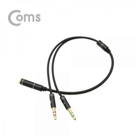 디바이스마트,케이블/전선 > 영상/음향 케이블 > 스테레오/RCA 케이블,Coms,스마트폰 이어폰/마이크 스테레오 Y형 케이블 [ID152],스테레오 Y형 변환 젠더 / 3.5mm MALE x 2 -  3.5mm FEMALE x 1 / 이어폰, 마이크 분리 / 30cm