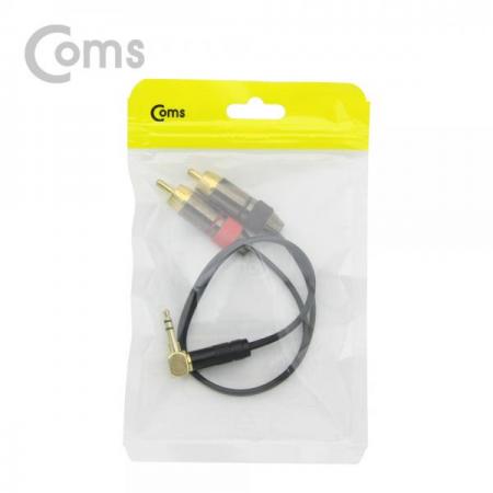 디바이스마트,케이블/전선 > 영상/음향 케이블 > 스테레오/RCA 케이블,Coms,스테레오 젠더 Y형(ST 3.5 M/RCA Mx2) 30cm, Metal, 꺾임(꺽임)/Stereo[BT214],ST 3.5 M/RCA Mx2) 30cm/Metal/꺾임(꺽임)/Stereo