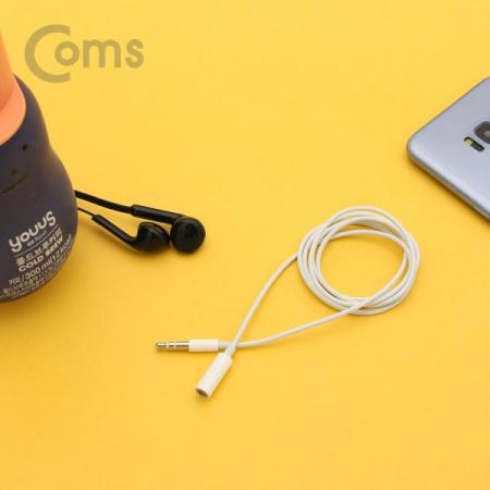 디바이스마트,케이블/전선 > 영상/음향 케이블 > 스테레오/RCA 케이블,Coms,AUX 스테레오 3극 연장 케이블 1M[IE377], AUX 스테레오 3극 연장 케이블/1M