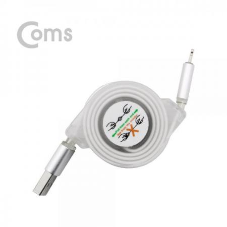 디바이스마트,컴퓨터/모바일/가전 > 스마트폰/스마트기기 > 케이블/젠더 > 애플 전용 케이블,Coms,IOS 8Pin (8핀)스마트폰 케이블(자동감김), Silver[ID443],스마트폰 케이블/자동감김/Silver