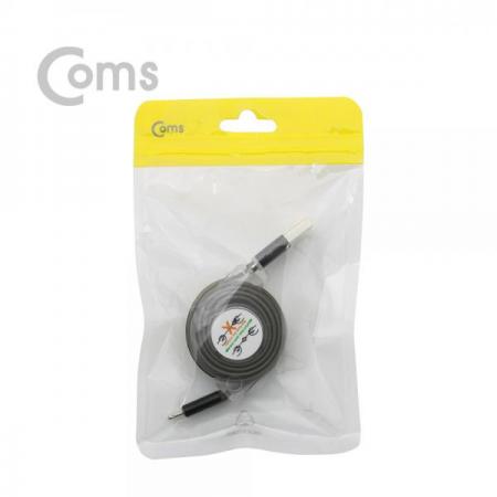 디바이스마트,컴퓨터/모바일/가전 > 스마트폰/스마트기기 > 케이블/젠더 > 애플 전용 케이블,Coms,IOS 8Pin (8핀)스마트폰 케이블(자동감김), Black[ID444],스마트폰 케이블/자동감김/Black