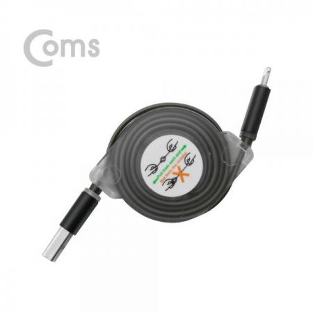 디바이스마트,컴퓨터/모바일/가전 > 스마트폰/스마트기기 > 케이블/젠더 > 애플 전용 케이블,Coms,IOS 8Pin (8핀)스마트폰 케이블(자동감김), Black[ID444],스마트폰 케이블/자동감김/Black