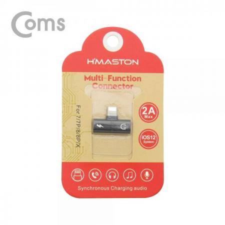 디바이스마트,컴퓨터/모바일/가전 > 스마트폰/스마트기기 > 케이블/젠더 > 애플 케이블/젠더/공유기,Coms,IOS 8핀 (8Pin) AUX 젠더 T형, Black / 8Pin / 이어폰 + 충전[ID487],AUX 젠더 T형/Black / 8Pin / 이어폰 + 충전