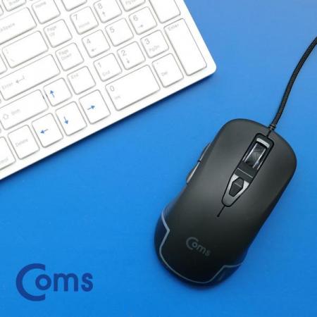 디바이스마트,컴퓨터/모바일/가전 > 키보드/마우스 > 마우스 > 유선 마우스,Coms,게이밍(사무용) 마우스 / 4 Color LED 변환 / 5버튼 / 4단 DPI (최대 3200)[TT417],4 Color LED 변환 / 5버튼 / 4단 DPI (최대 3200)