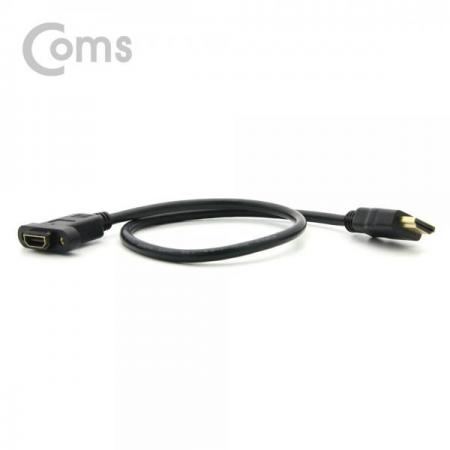 디바이스마트,케이블/전선 > 영상/음향 케이블 > HDMI/DVI 케이블,Coms,HDMI 연장 젠더(M/F) 50cm, 브라켓 연결용, 포트형[BT360],HDMI 연장 젠더 / 포트형 타입 / FEMALE / 50cm