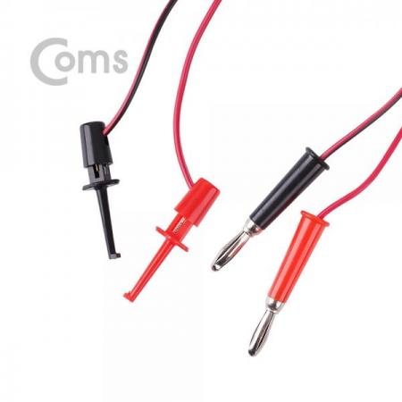 디바이스마트,커넥터/PCB > 플러그/잭 > 그래버,Coms,IC 후크 / 바나나 플러그 리드케이블 2선 - Black/Red / 후크-41mm [BE852],테스트 후크 그래버 / IC 집게형 리드봉 / 바나나 플러그 케이블 2선 / Black,Red / 후크-41mm