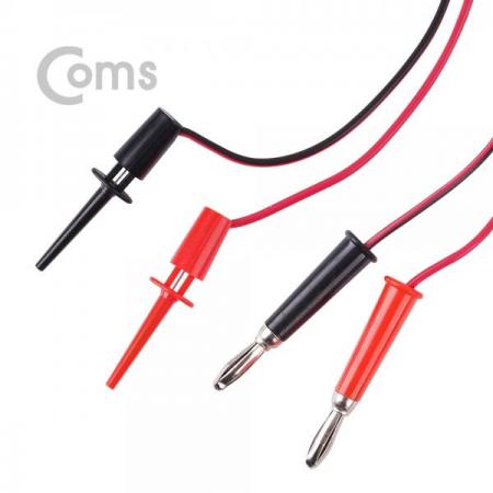 디바이스마트,커넥터/PCB > 플러그/잭 > 그래버,Coms,IC 집게형 리드봉 / 바나나 플러그 케이블 2선 - Black/Red / 후크-47mm [BE853],테스트 후크 그래버 / IC 집게형 리드봉 / 바나나 플러그 케이블 2선 / Black,Red / 후크-47mm