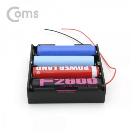 디바이스마트,전원/파워/배터리 > 배터리/배터리홀더 > 배터리홀더 > 18650 배터리 홀더,Coms,배터리 홀더(18650) 4구/2선 전원 15cm[ND715],18650/ 4구/2선 전원 /15cm