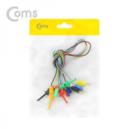 디바이스마트,커넥터/PCB > 플러그/잭 > 그래버,Coms,IC 후크/바나나 플러그 리드케이블(테스트용) 5 Color, 소형 [BE863],테스트 후크 그래버 / 바나나 플러그 리드케이블(테스트용) / 5 Color / 소형 / 5EA