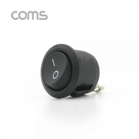 디바이스마트,스위치/부저/전기부품 > 스위치 > 로커스위치,Coms,제작용 전원 스위치(On/Off, 온오프) 2선, 블랙 / 원형 [BF086],On/Off/온오프/2선/블랙 / 원형 / 22 X 22 X 25mm