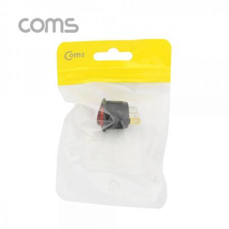 디바이스마트,스위치/부저/전기부품 > 스위치 > 로커스위치,Coms,제작용 전원 스위치(On/Off, 온오프) 3선, 레드 / 원형 / LED [BF087],On/Off, 온오프/3선/레드 / 원형 / LED / 22 X 22 X 25mm