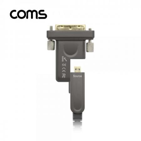 디바이스마트,케이블/전선 > 영상/음향 케이블 > HDMI/DVI 케이블,Coms,분리형 DVI 젠더 / Micro HDMI+DVI 커넥터 / HDMI 리피터 분리형 광케이블 전용[ET598],분리형 DVI 젠더 / Micro HDMI(D type) FEMALE +DVI MALE 커넥터