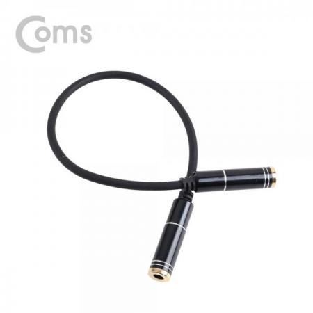 디바이스마트,케이블/전선 > 영상/음향 케이블 > 스테레오/RCA 케이블,Coms,스테레오 젠더 (3.5 F/F) 20cm / ST 4극(F/F) - Metal Black/Stereo[ND551],스테레오 연장 젠더 / AUX 케이블 4극 / 3.5mm FEMALE - FEMALE / 약 20cm