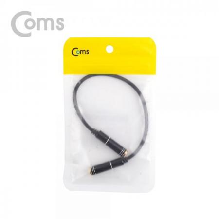 디바이스마트,케이블/전선 > 영상/음향 케이블 > 스테레오/RCA 케이블,Coms,스테레오 젠더 (3.5 F/F) 20cm / ST 4극(F/F) - Metal Black/Stereo[ND551],스테레오 연장 젠더 / AUX 케이블 4극 / 3.5mm FEMALE - FEMALE / 약 20cm