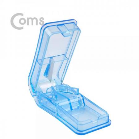 디바이스마트,공구함/작업대/엔클로저 > 공구함/부품함 > 다용도정리함(케이스),Coms,알약 커팅 보관함/ 투명/ 알약 절단기 [BE876], 알약 커팅 보관함/ 투명/ 알약 절단기