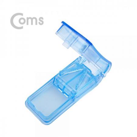 디바이스마트,공구함/작업대/엔클로저 > 공구함/부품함 > 다용도정리함(케이스),Coms,알약 커팅 보관함/ 투명/ 알약 절단기 [BE876], 알약 커팅 보관함/ 투명/ 알약 절단기