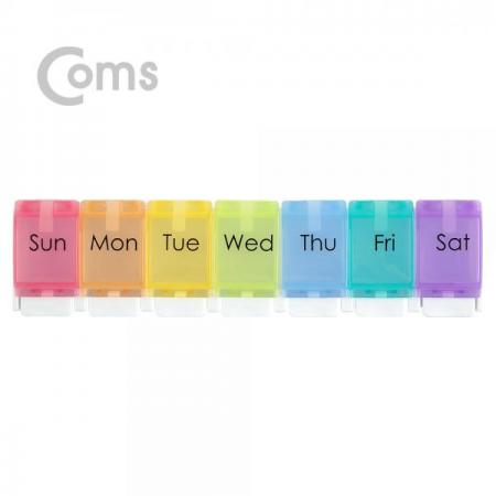 디바이스마트,공구함/작업대/엔클로저 > 공구함/부품함 > 다용도정리함(케이스),Coms,알약 케이스 / 원터치 / 7분할 / 알약 통[ID178],알약 케이스 / 원터치 / 7분할 / 알약 통