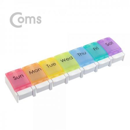 디바이스마트,공구함/작업대/엔클로저 > 공구함/부품함 > 다용도정리함(케이스),Coms,알약 케이스 / 원터치 / 7분할 / 알약 통[ID178],알약 케이스 / 원터치 / 7분할 / 알약 통