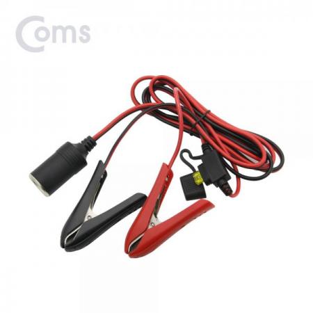 디바이스마트,컴퓨터/모바일/가전 > 게임/취미/캠핑용품 > 차량내부용품 > 실내용품,Coms,차량용 시가잭(시거잭) 연결 케이블(20A휴즈 포함) 배터리 +/- 악어클립[BT469],시거잭/연결 케이블(20A휴즈 포함) 배터리 +/- 악어클립