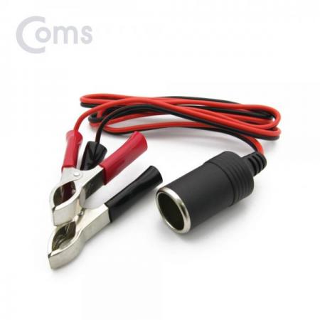 디바이스마트,컴퓨터/모바일/가전 > 게임/취미/캠핑용품 > 차량내부용품 > 실내용품,Coms,차량용 시가잭(시거잭) 연결 케이블(Metal) 1M 배터리 +/- 악어클립[BT473],시거잭/연결 케이블(Metal) 1M 배터리 +/- 악어클립