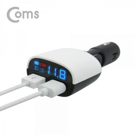 디바이스마트,컴퓨터/모바일/가전 > 게임/취미/캠핑용품 > 차량내부용품 > 실내용품,Coms,차량용 USB 2포트 시가잭(DC 시거잭)/최대 3.4A 출력/고속충전/저전압 경보알람[ID059],USB 2포트 /시가잭(DC 시거잭)/LED상태/최대 3.4A 출력/고속충전/저전압 경보알람