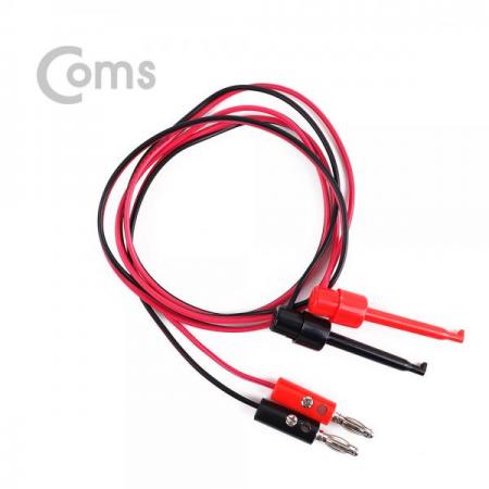 디바이스마트,계측기/측정공구 > 전기/전자 계측기 > 액세서리,Coms,IC 후크 / 바나나 플러그 케이블 2선 - Black/Red / 후크 - 57mm [BE857],테스트 후크 그래버 / 집게형 리드봉 / 바나나 플러그 케이블 2선 / Black,Red / 후크 57mm