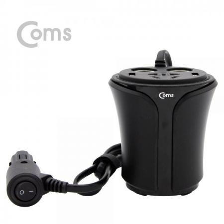 디바이스마트,컴퓨터/모바일/가전 > 게임/취미/캠핑용품 > 차량내부용품 > 실내용품,Coms,차량용 멀티 시가잭+인버터(120W), USB 2P - 컵홀더형, 검정 / 시거잭[WK362], 차량용 멀티 시가잭+인버터(120W), USB 2P - 컵홀더형, 검정 / 시거잭