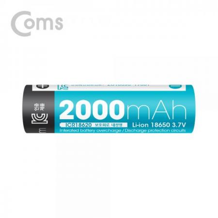 디바이스마트,전원/파워/배터리 > 배터리/배터리홀더 > 리튬이온 Li-ion > 기타 리튬이온 전지,Coms,18650 보호회로 리튬이온 충전지(배터리) 2000mA / 보호회로내장 65mm / (1개 낱개용)[LB100],18650 보호회로 리튬이온 충전지(배터리) /2000mA / 보호회로내장 65mm / (1개 낱개용)