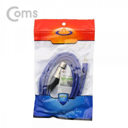 디바이스마트,케이블/전선 > 영상/음향 케이블 > 스피커/마이크로 케이블,Coms,캐논(F)/3.5 Stereo(M) 케이블 - 1.8M / OFC(99%구리함유) [BF130], 캐논(F)/3.5 Stereo(M) 케이블/1.8M / OFC(99%구리함유)