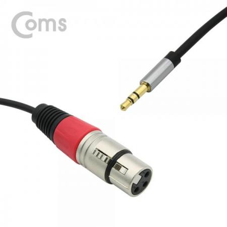 디바이스마트,케이블/전선 > 영상/음향 케이블 > 스테레오/RCA 케이블,Coms,캐논 젠더, 캐논(F)/3.5 ST(M) 60cm - Gold Metal[BT217],캐논(F)/3.5 ST(M) 60cm /Gold Metal