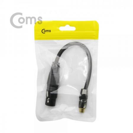 디바이스마트,케이블/전선 > 영상/음향 케이블 > 스테레오/RCA 케이블,Coms,캐논 젠더, 캐논(F)/RCA(F) 20cm[BT247], 캐논 젠더, 캐논(F)/RCA(F) 20cm