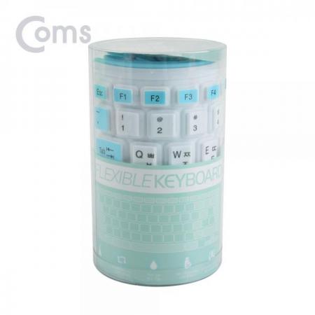 디바이스마트,컴퓨터/모바일/가전 > 키보드/마우스 > 키보드 > 유선 키보드,Coms,실리콘 롤 키보드 (USB 인터페이스/103키/방수기능) White [BB624],USB 인터페이스/103키/방수기능/White