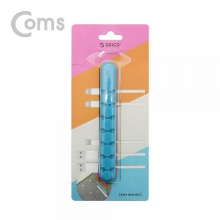 디바이스마트,컴퓨터/모바일/가전 > 네트워크/케이블/컨버터/IOT > 네트워크 자재/공구/타이 > 케이블타이/몰드,Coms,케이블 오거나이저(홀더형) / 케이블 정리기 / Blue - 7 Wire용 [BF080], 케이블 오거나이저(홀더형) / 케이블 정리기 / Blue /7 Wire용